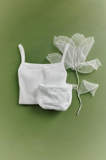 2-PACK OF STRAPPY T-SHIRTS - White by Zara