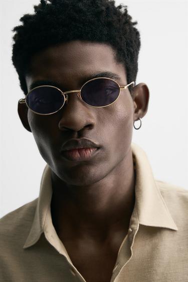 METAL SUNGLASSES - Golden by Zara - Image 1
