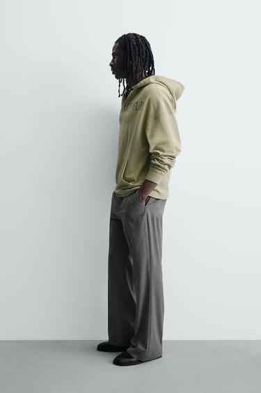 SWEAT DÉLAVÉ À INSCRIPTION IMPRIMÉE - Verdâtre de Zara - Image 4