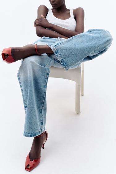 ANKLE STRAP STILETTOS - Red by Zara