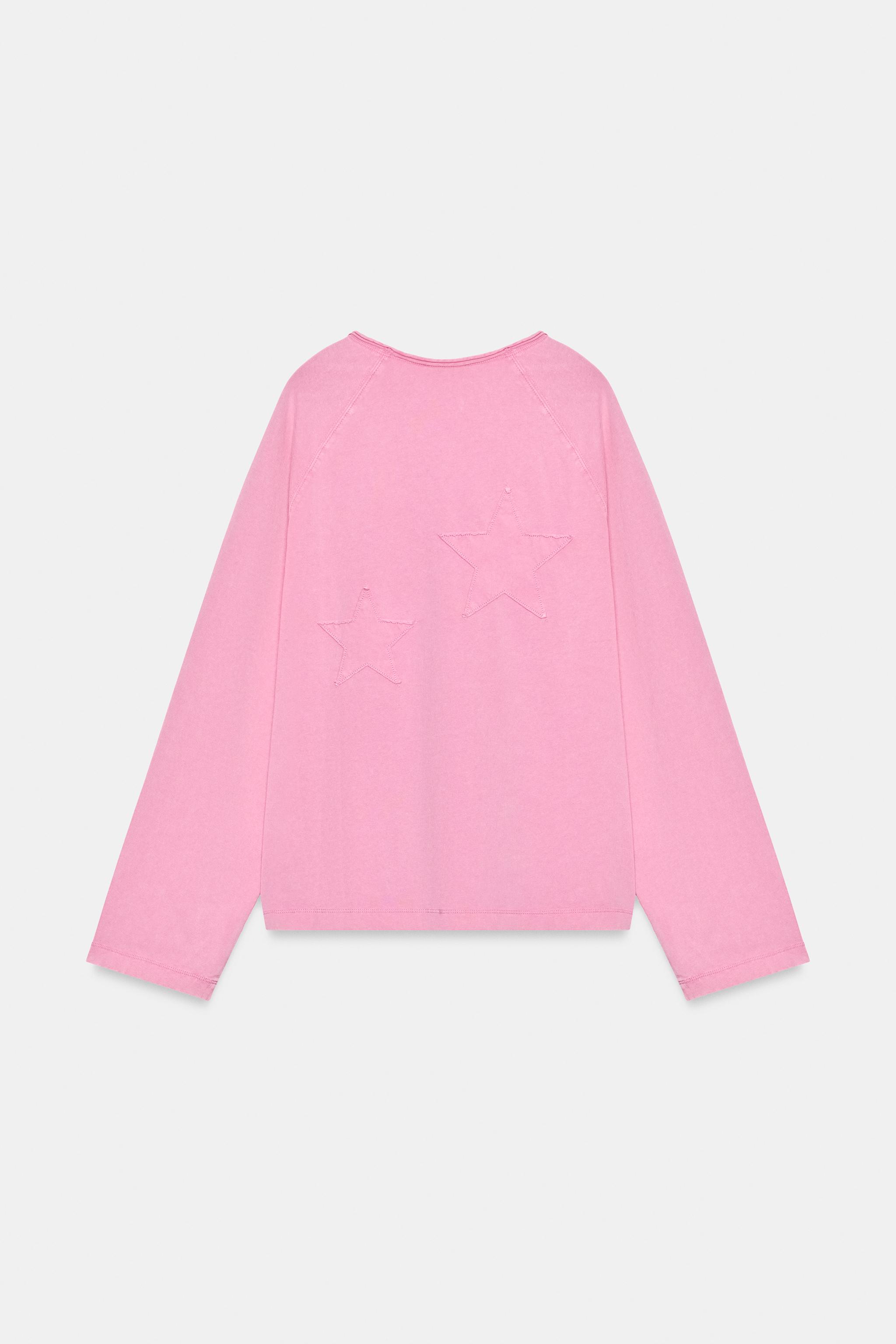 T-SHIRT EFFET DÉLAVÉ À BRODERIES