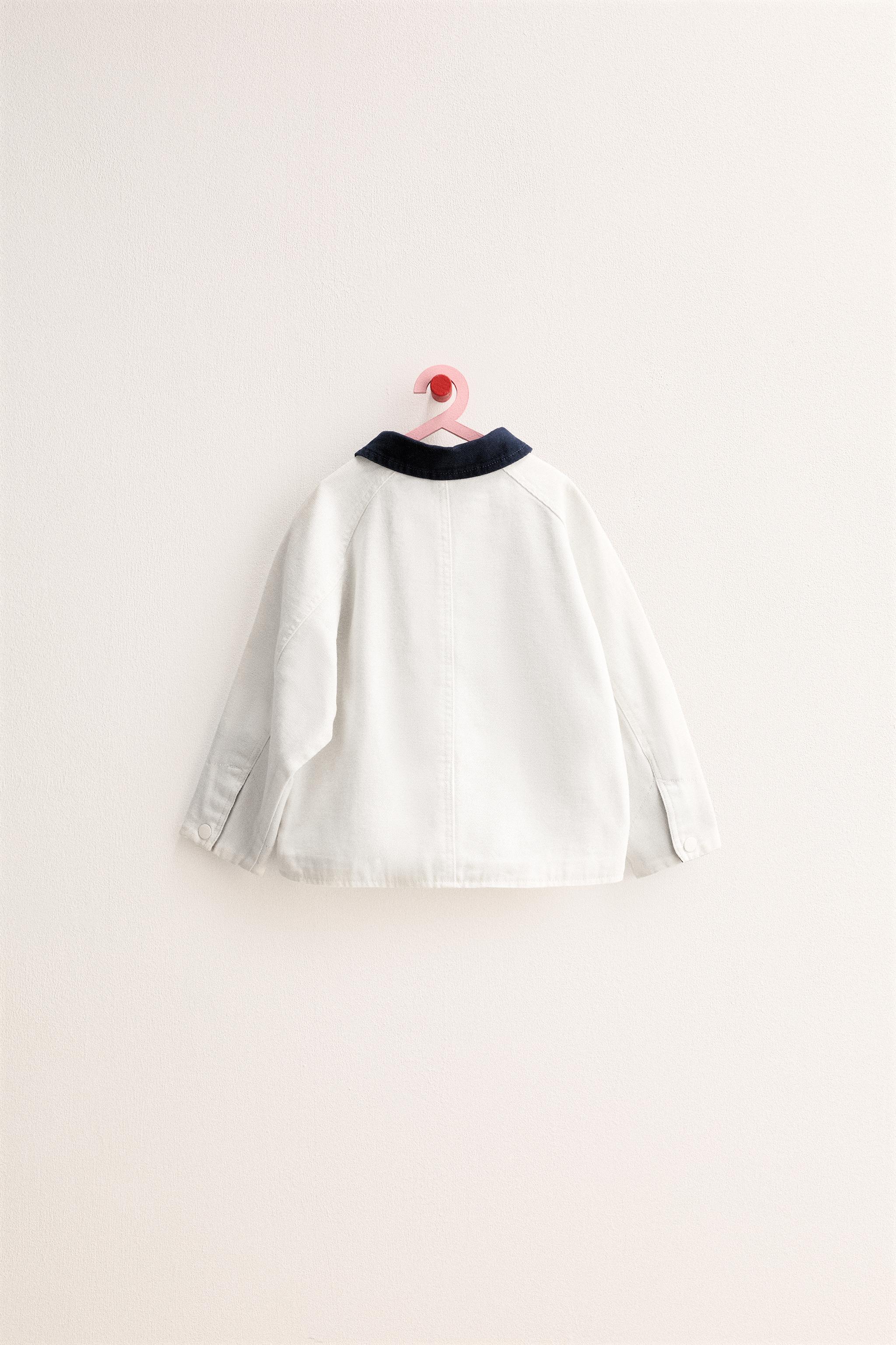 ZARA TIMELESS - BLOUSON EN TOILE COL CONTRASTE