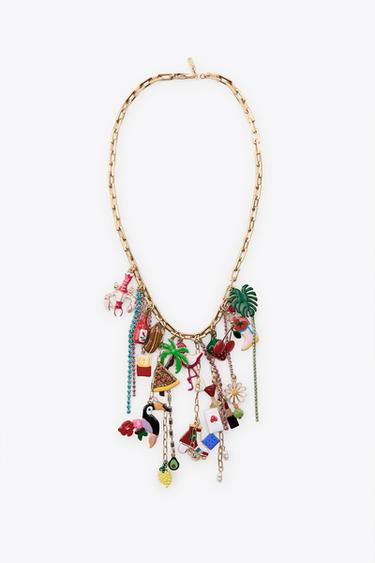 Zara CHARM LINK NECKLACE - Golden