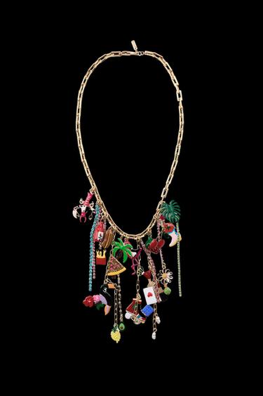 Zara CHARM LINK NECKLACE - Golden - Image 0