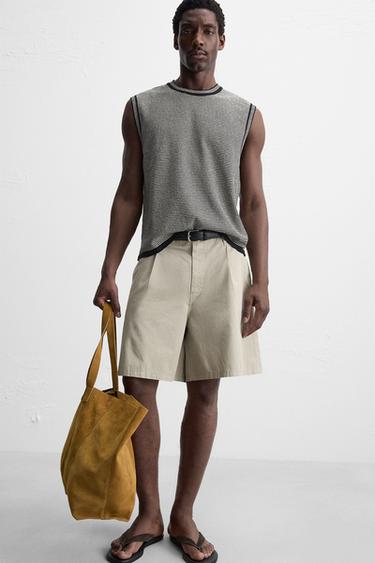 DÉBARDEUR EN MAILLE COUPE DÉCONTRACTÉE - Rayures de Zara - Image 4