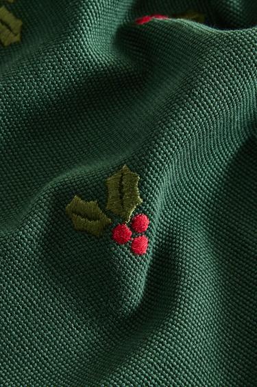 CHEMIN DE TABLE BRINDILLES NOËL - Vert de Zara - Image 3