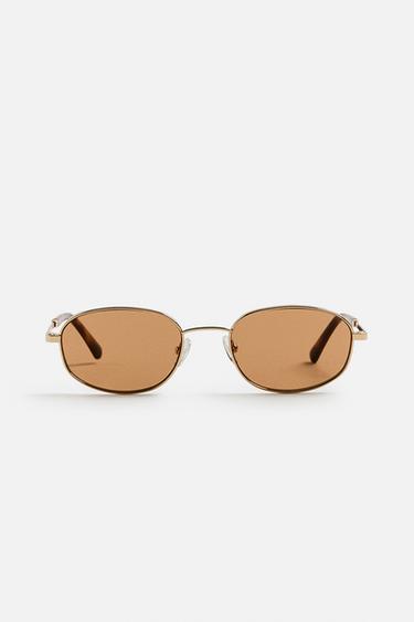 METAL SUNGLASSES - Golden by Zara