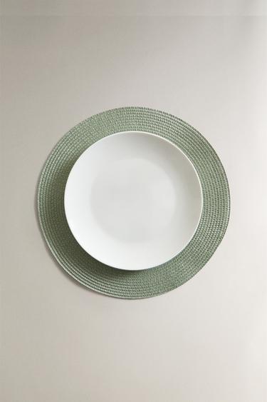ROUND PLACEMAT (PACK OF 2) - Grey green by Zara - Image 4