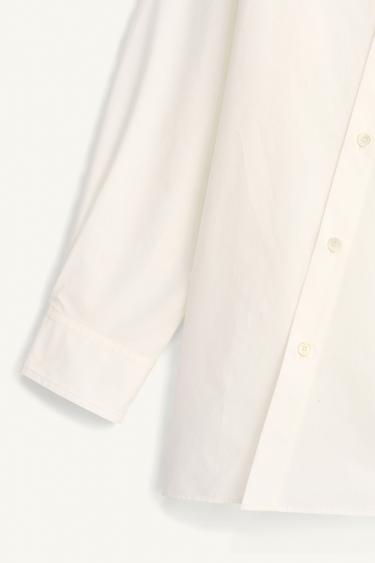 LIMITED EDITION POPLIN SHIRT WITH LACE COLLAR - White by Zara - Image 8