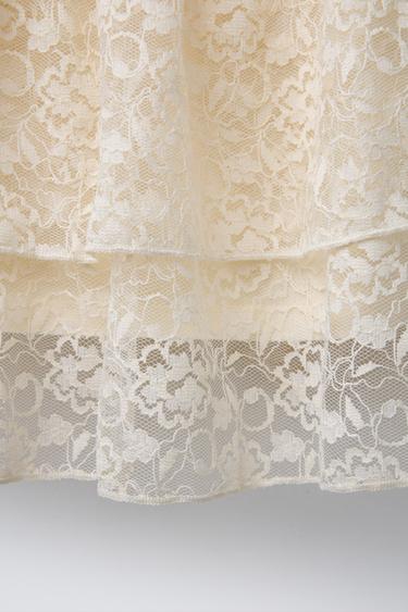 LACE MIDI SKIRT - Ecru by Zara - Image 2
