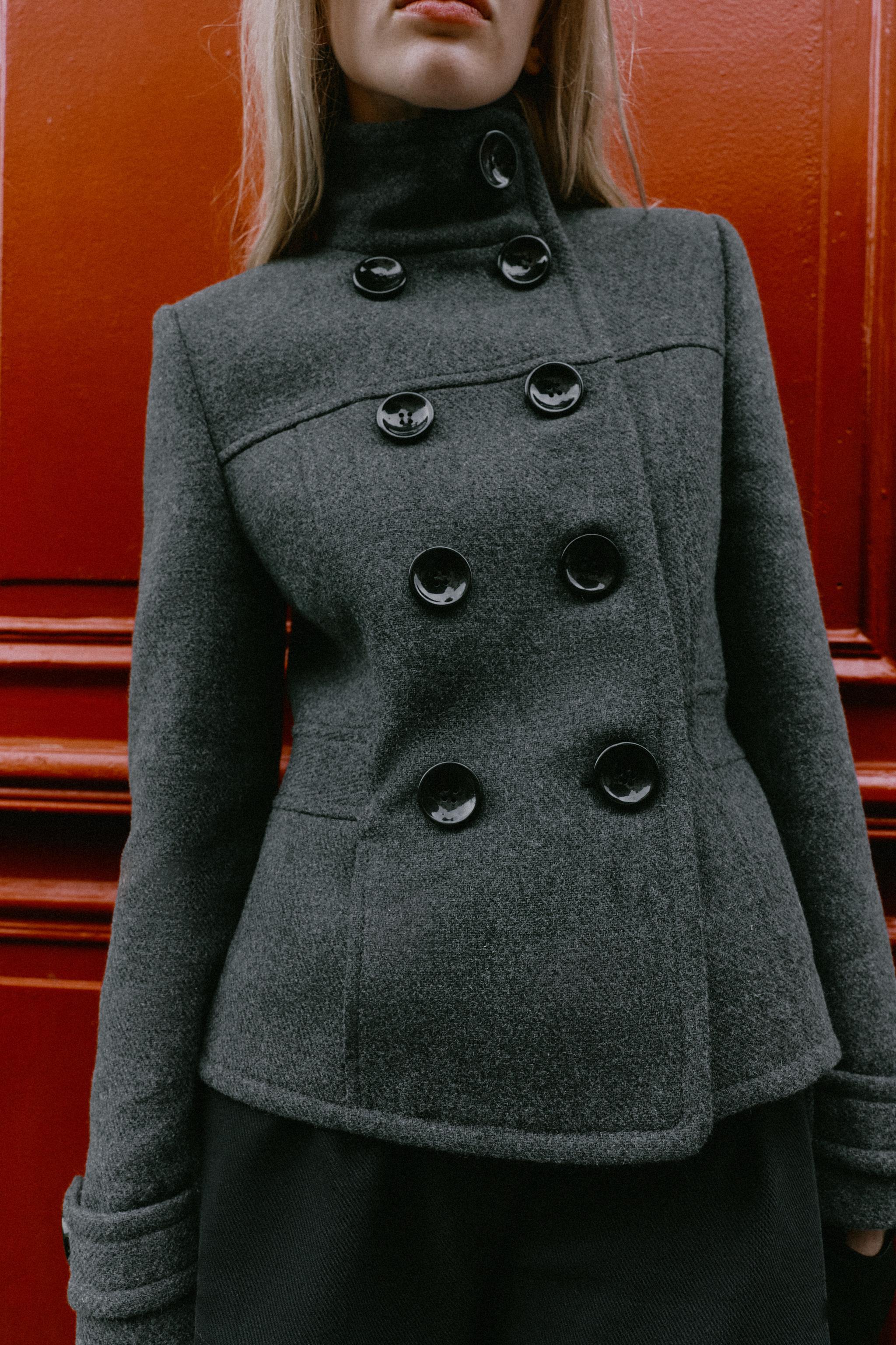 Stand Collar Wool Coat by Zara