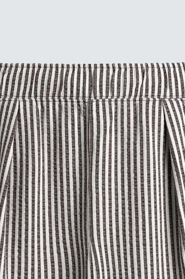 COMFORT STRIPED SEERSUCKER TROUSERS - Blue/White by Zara - Image 8