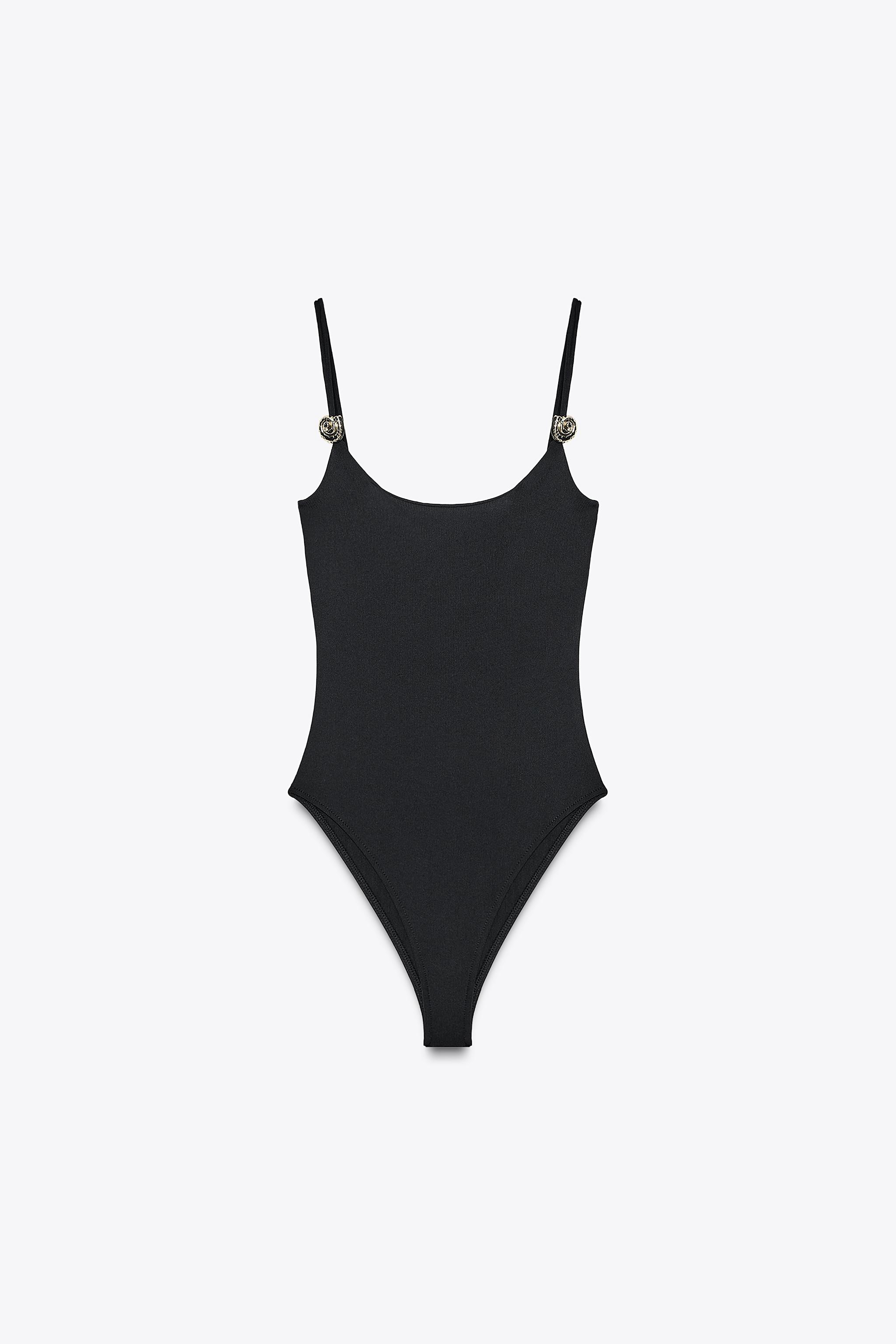 SEASHELL POLYAMIDE BODYSUIT - navy | ZARA United States