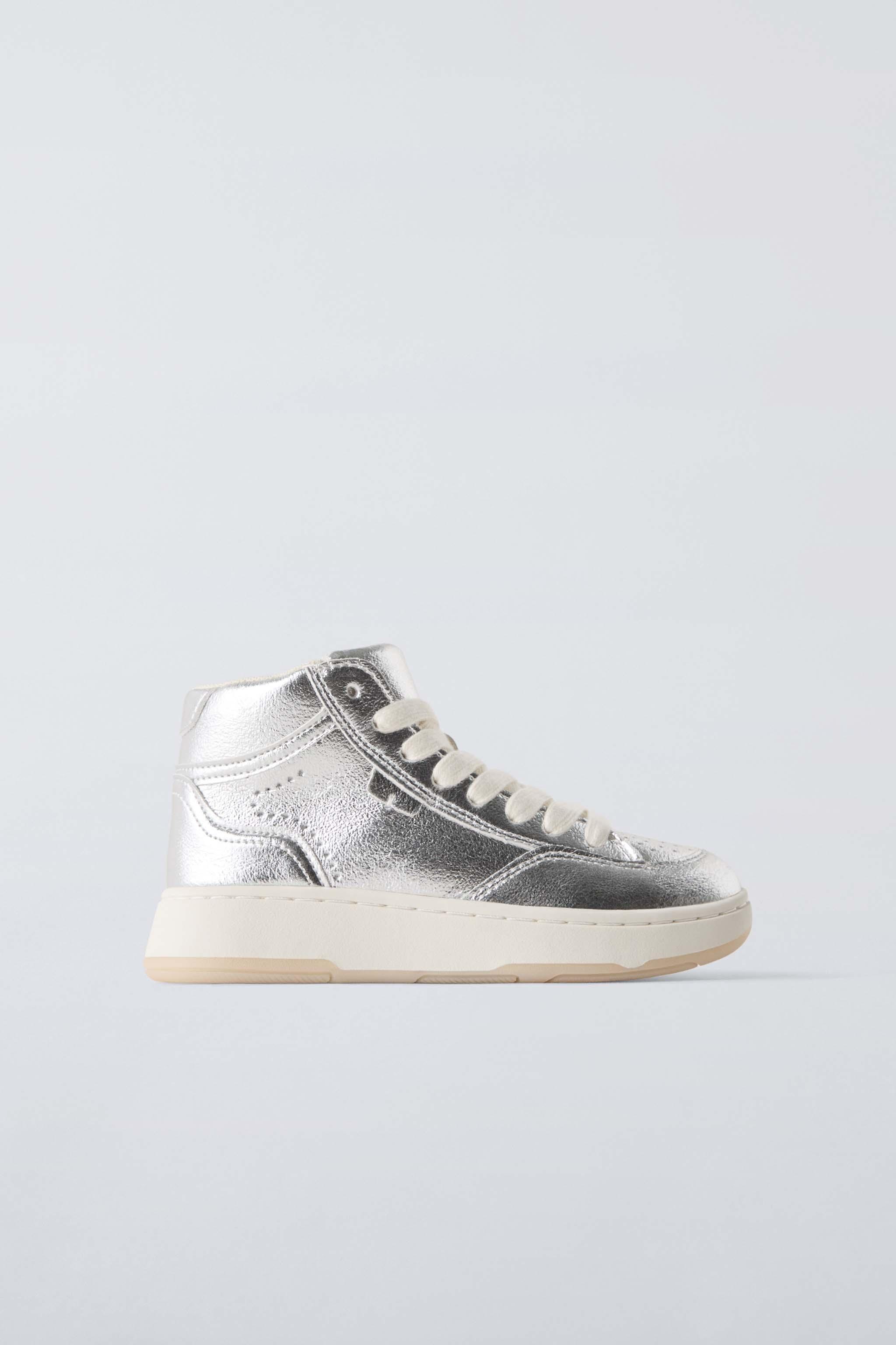 METALLIC HIGH TOP SNEAKERS