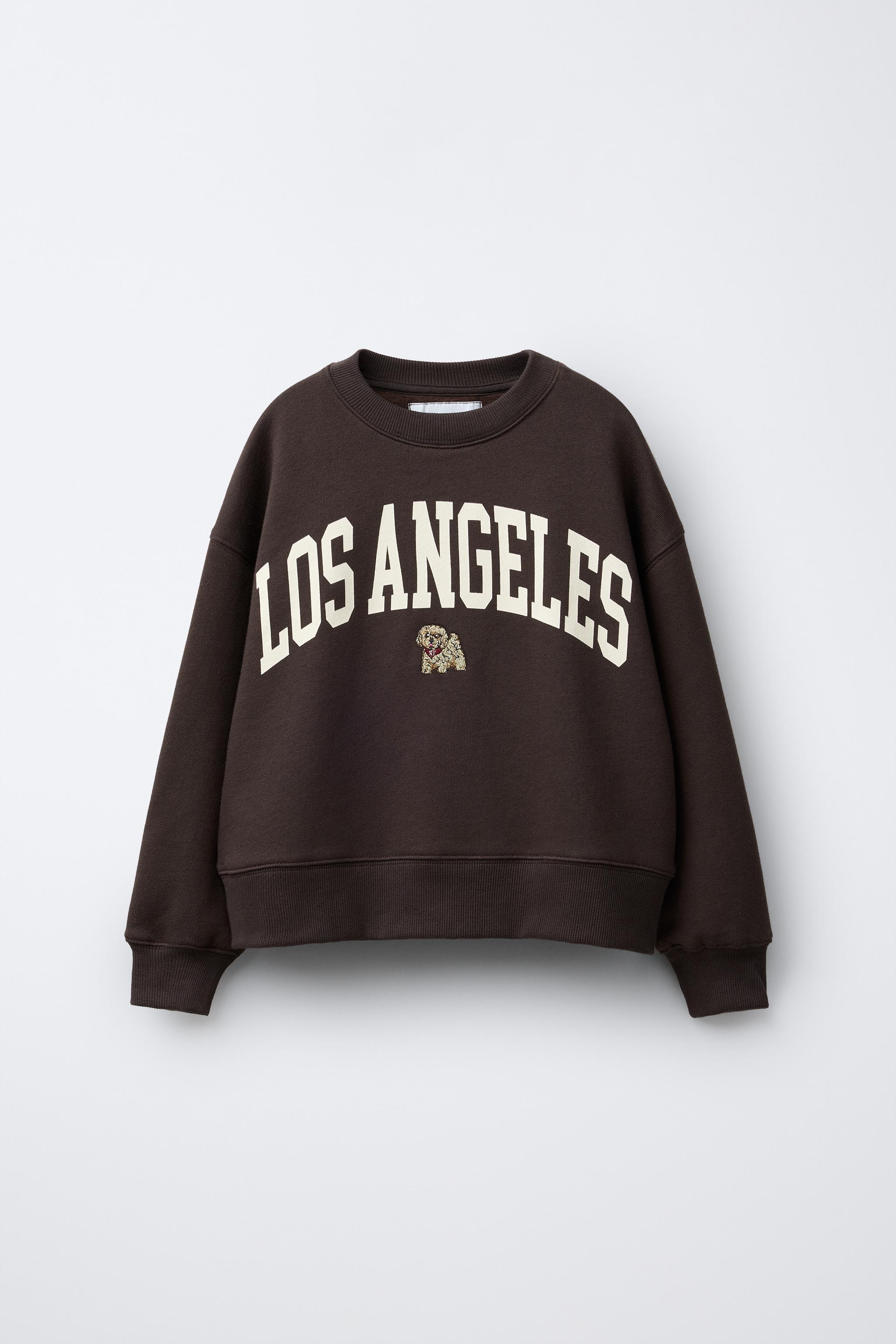 EMBROIDERED PUPPY TEXT SWEATSHIRT