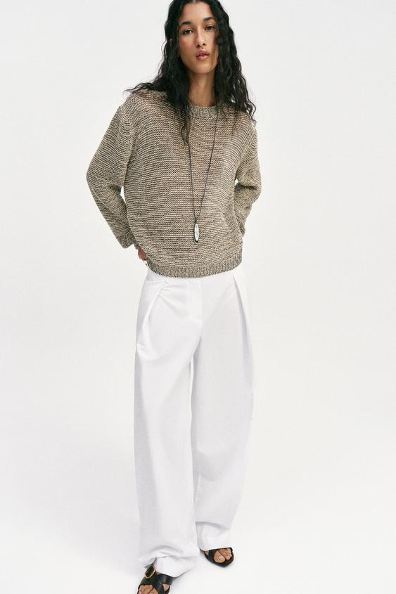 METALLIC THREAD KNIT JUMPER from Zara - $59.90