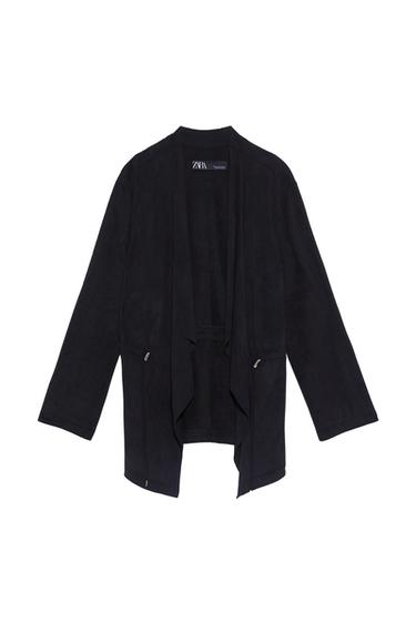 FAUX SUEDE BLAZER