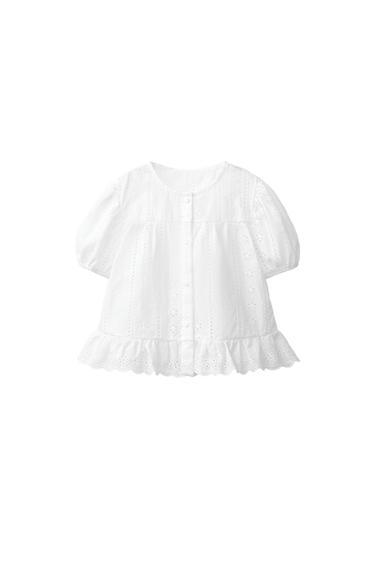 CAMISA ROMÁNTICA BORDADOS - Blanco de Zara