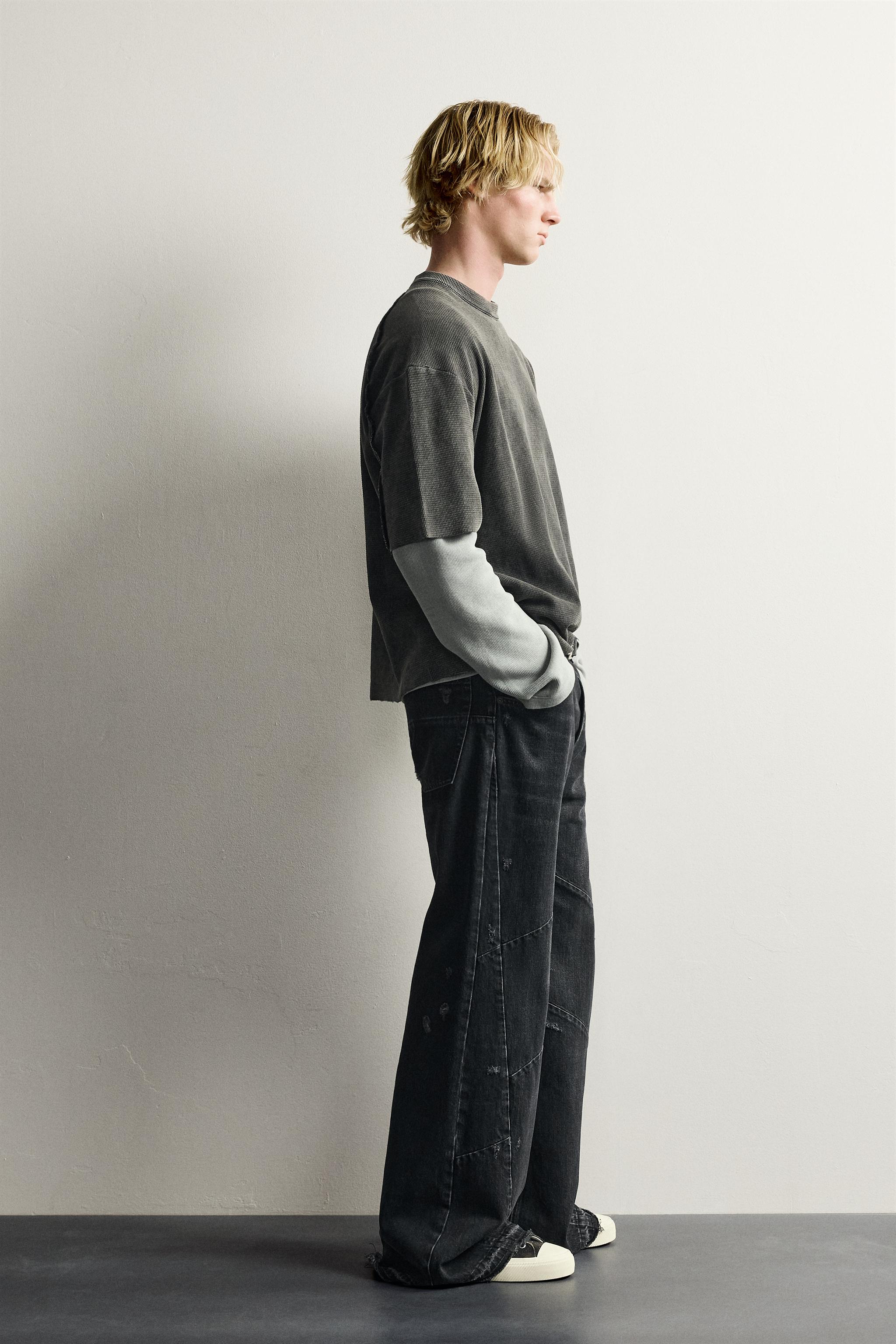 WASHED TEXTURE KNIT T-SHIRT