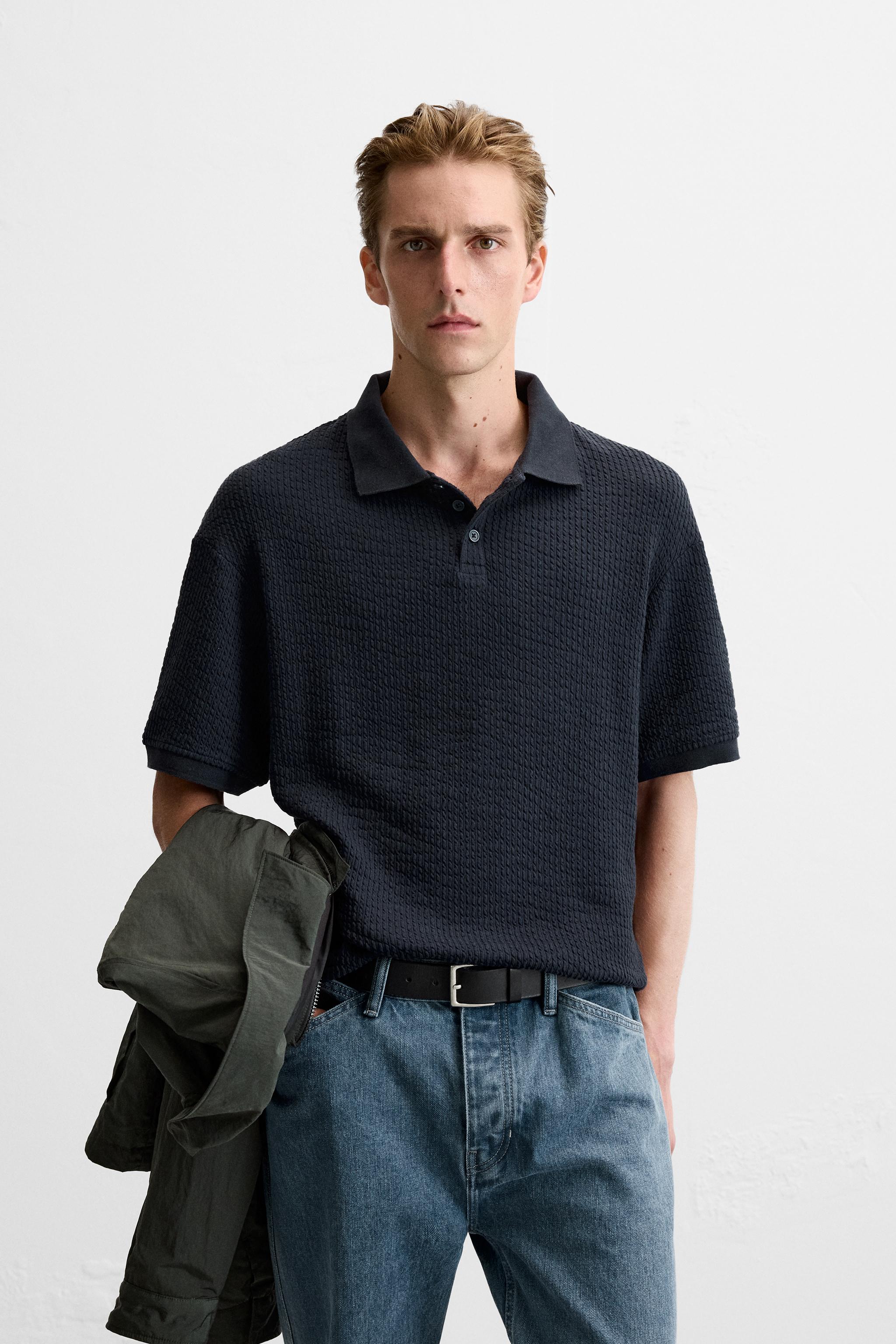 Polo shirt zara man sale