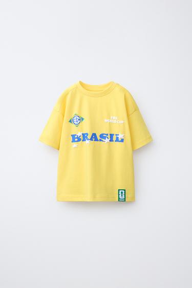 BRAZIL FIFA WORLD CUP ™ 2026 PRINT T-SHIRT - Yellow by Zara - Image 0