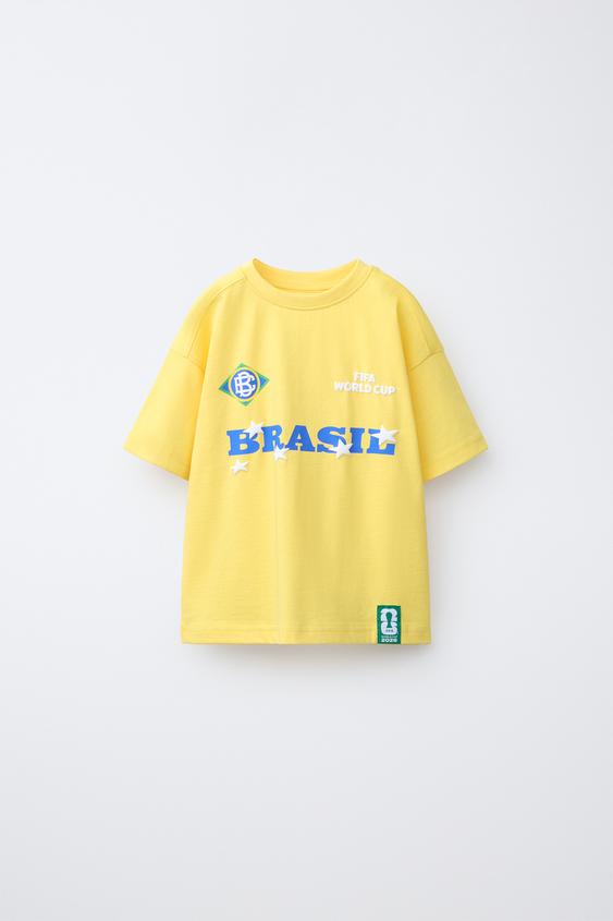 BRAZIL FIFA WORLD CUP ™ 2026 PRINT T-SHIRT - Yellow by Zara - Image 0