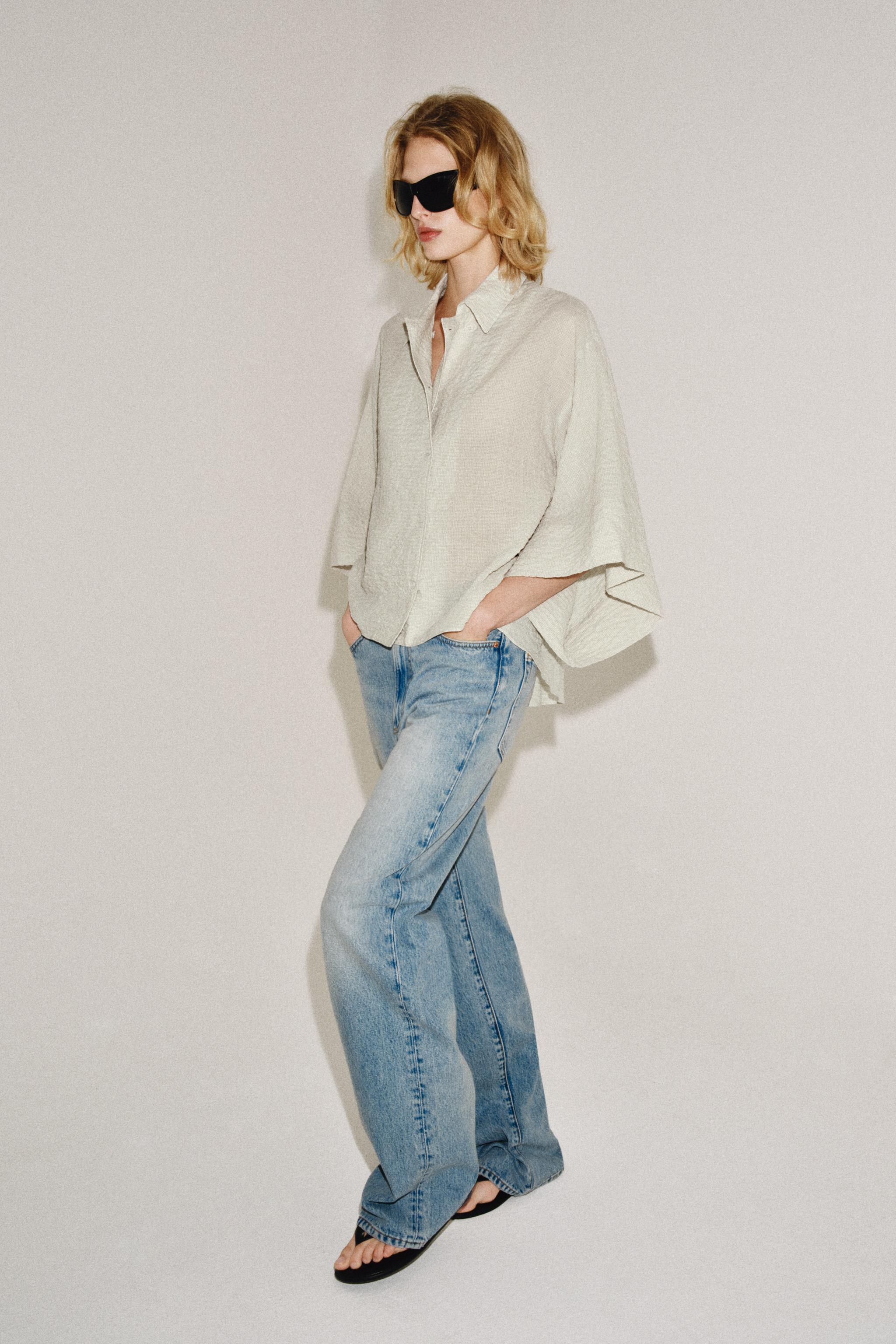 Zara ZW COLLECTION EKOSE GÖMLEK