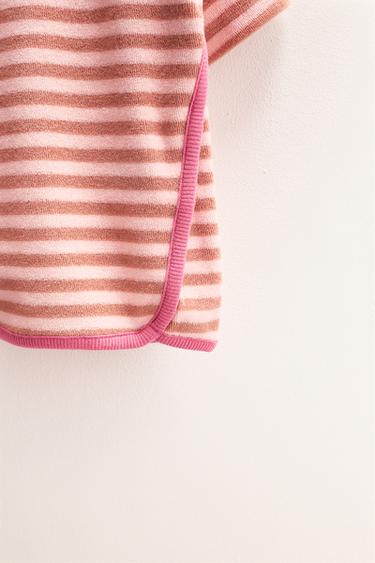 ZARA TIMELESS - T-SHIRT ÉPONGE À RAYURES - Caramel de Zara - Image 2