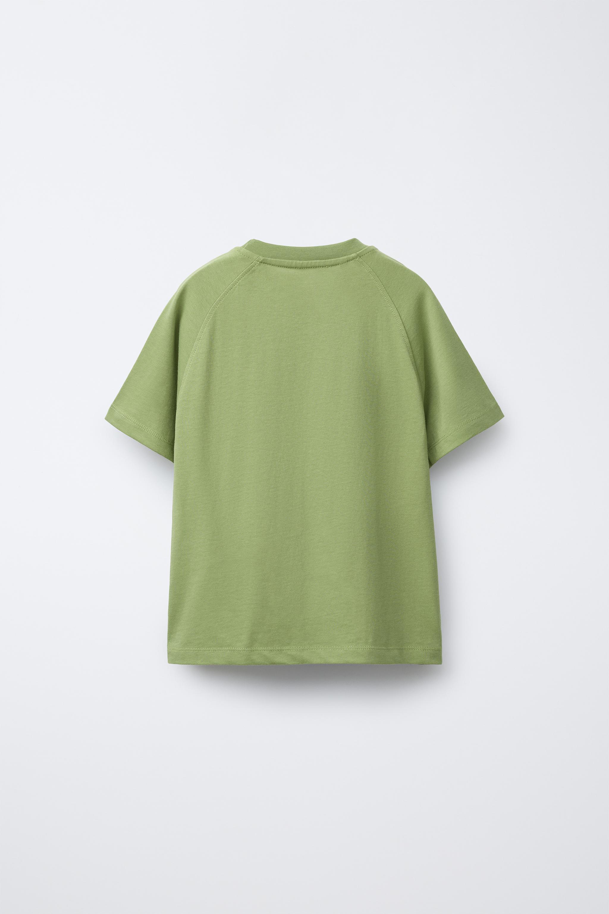 Tシャツ・カットソー ZANONE Short sleeve sweater Green TEXT PRINT T-SHIRT AND BERMUDA SET - Light green | ZARA