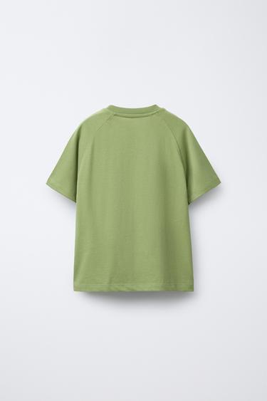 SLOGAN PRINT T-SHIRT AND BERMUDA SHORTS SET - Light green by Zara - Image 2