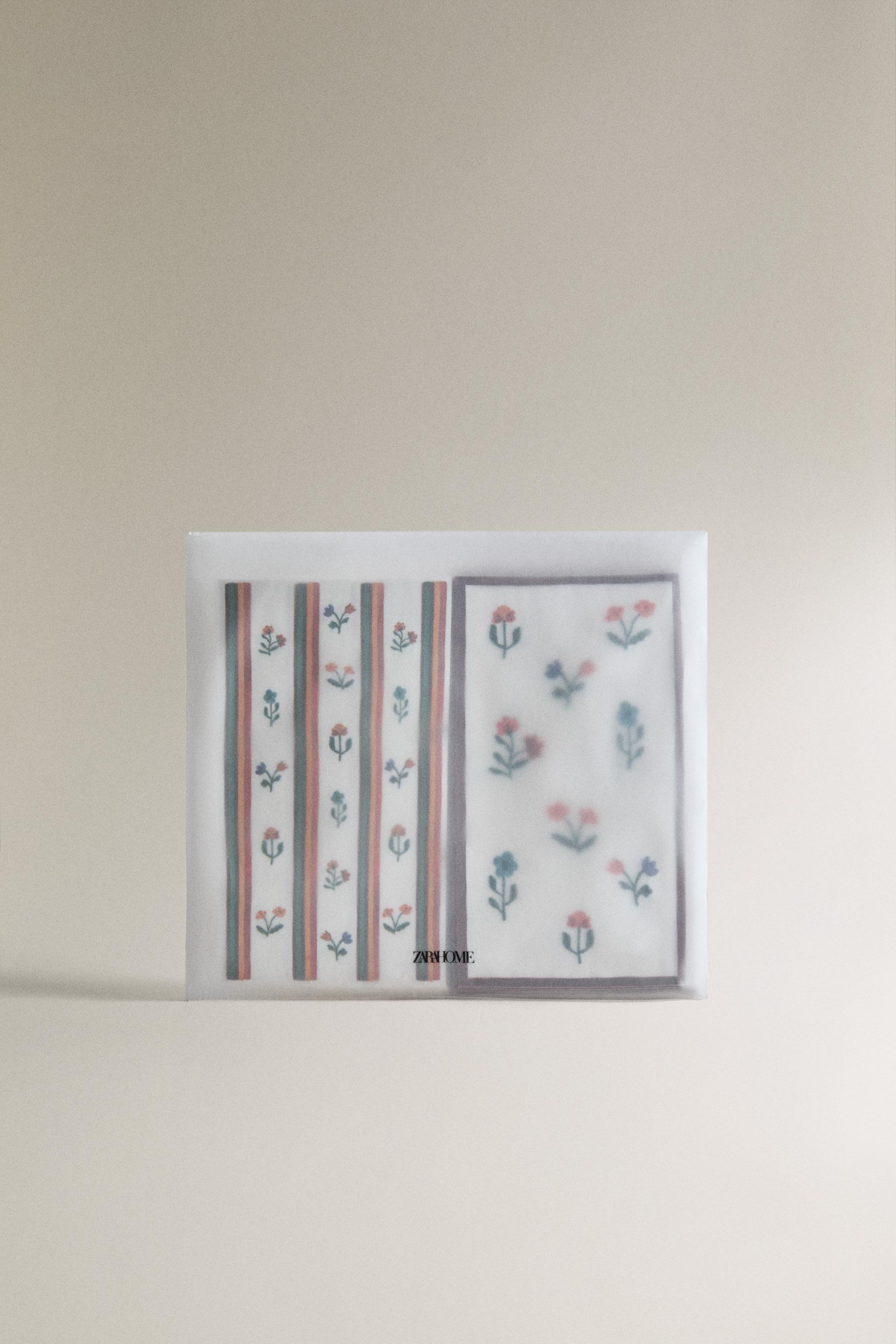 SET OF FLORAL PAPER NAPKINS (SET OF 15)
