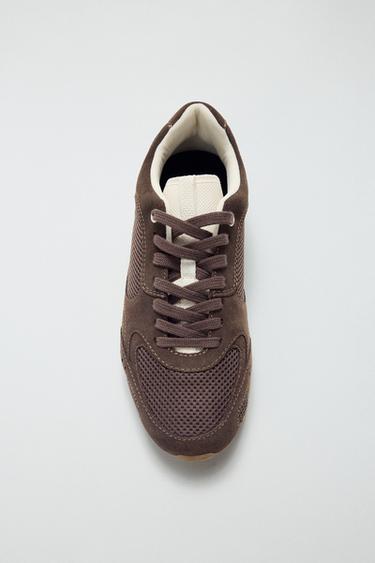 Zara COLORFUL RUNNING SHOES - Brown