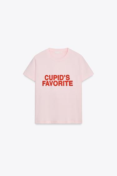 SLOGAN T-SHIRT - Pink by Zara