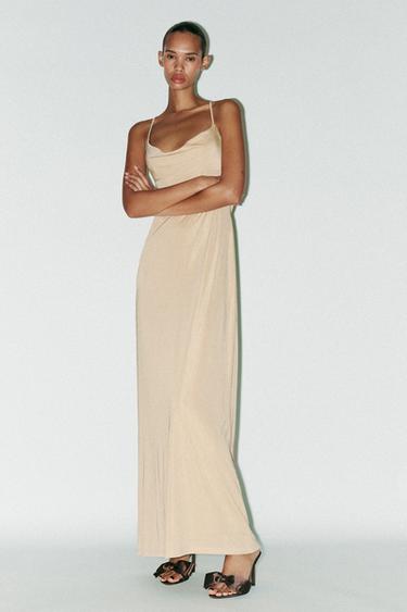 SATIN-EFFECT HIGH-HEELED MULE SANDALS WITH MAXI BOW - Brown by Zara