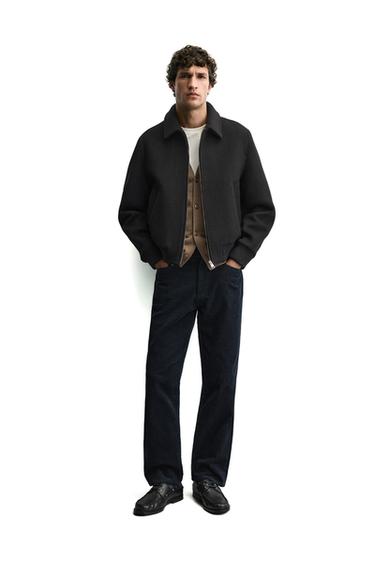 JAKET WOL - KASMIR MANTECO ® - Hitam dari Zara
