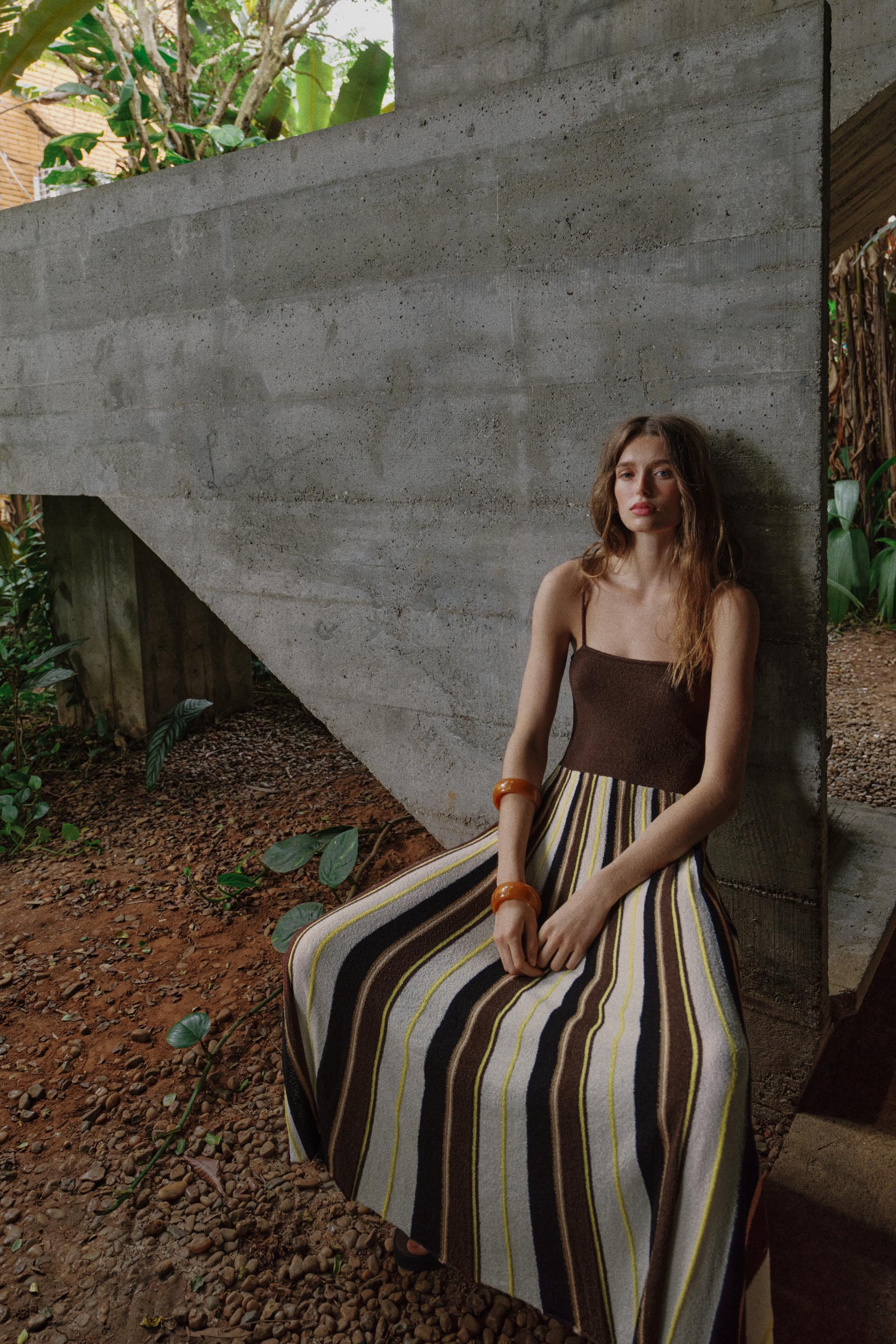 RUSTIC STRIPED DRESS