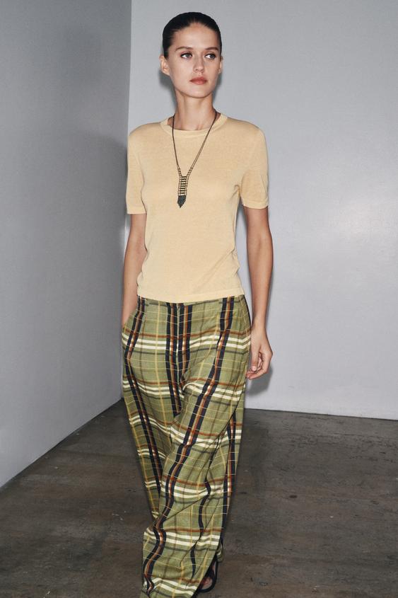 SHORT SLEEVE LINEN KNIT TOP