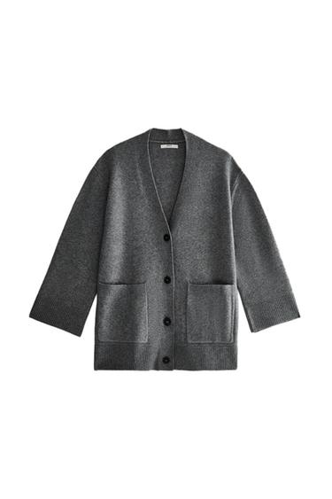 CHAQUETA PUNTO - Gris claro de Zara