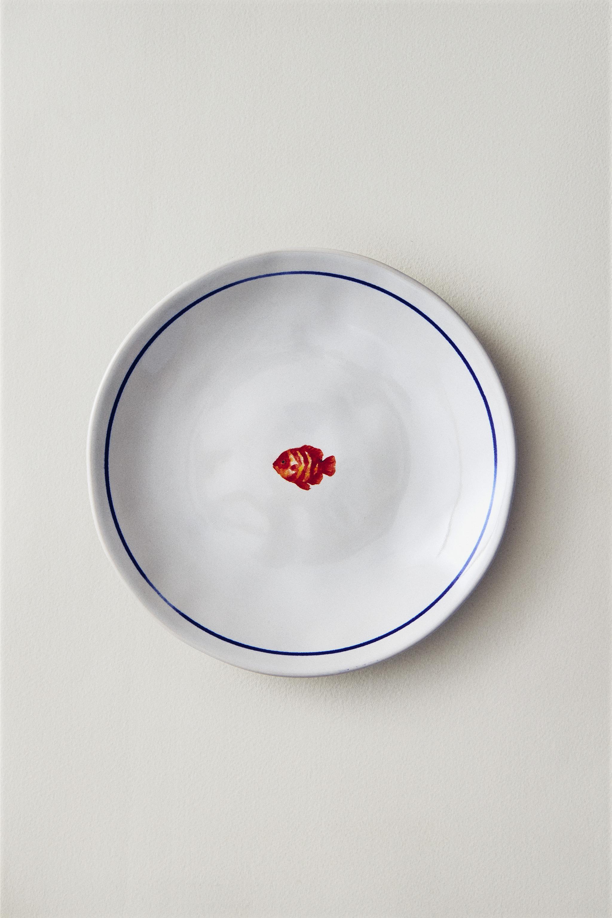 MARINE ANIMAL STONEWARE SIDE PLATE