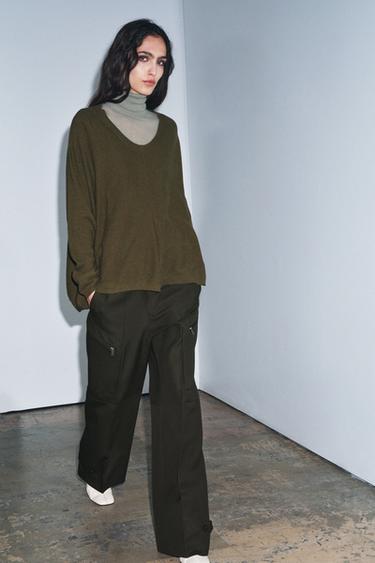 OVERSIZE WOOL JUMPER - Green by Zara - Image 3