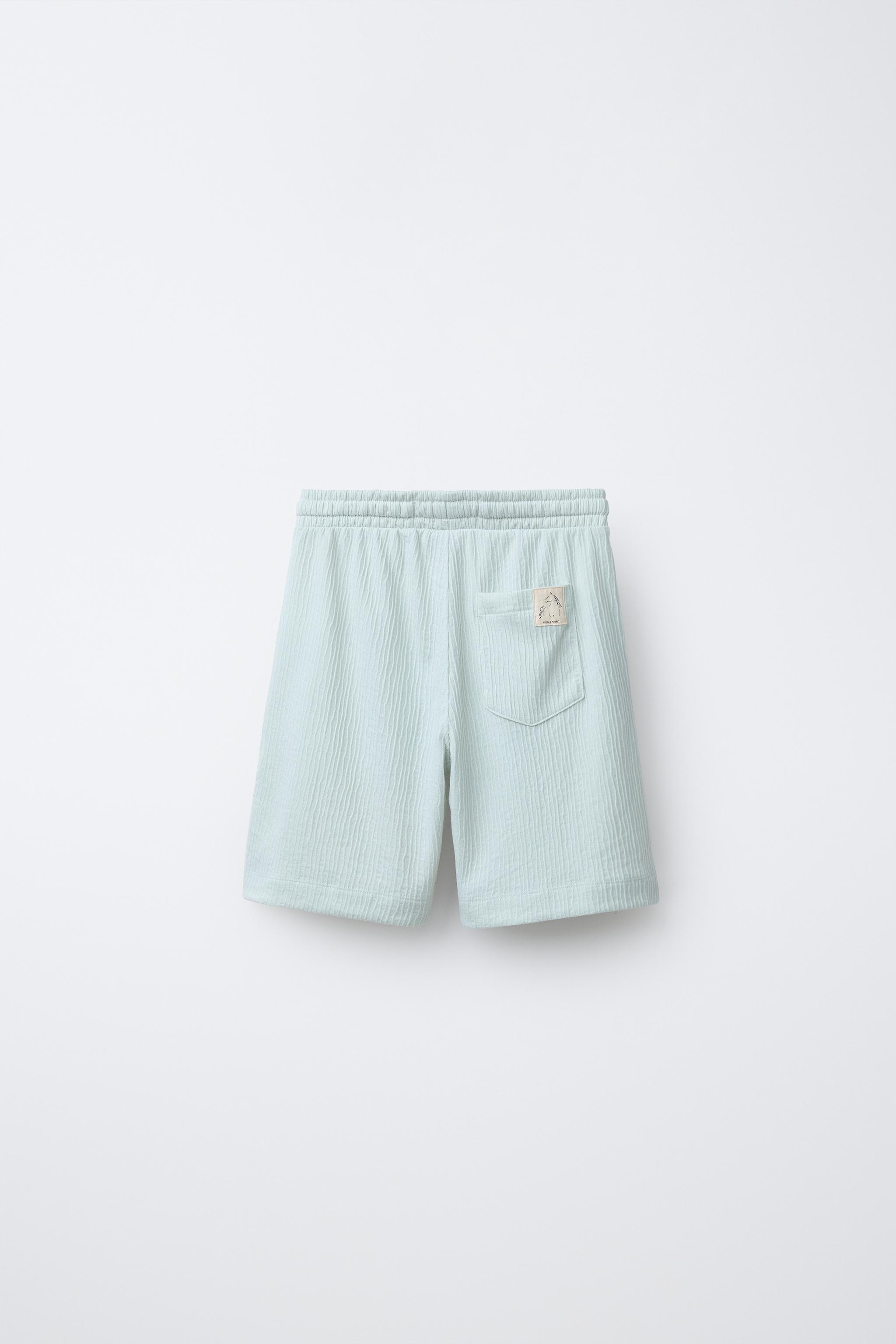 TEXTURED POLO SHIRT AND BERMUDA SHORTS SET
