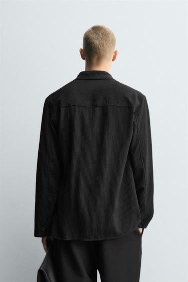CHEMISE KIMONO STRUCTURÉE - Noir de Zara - Image 2