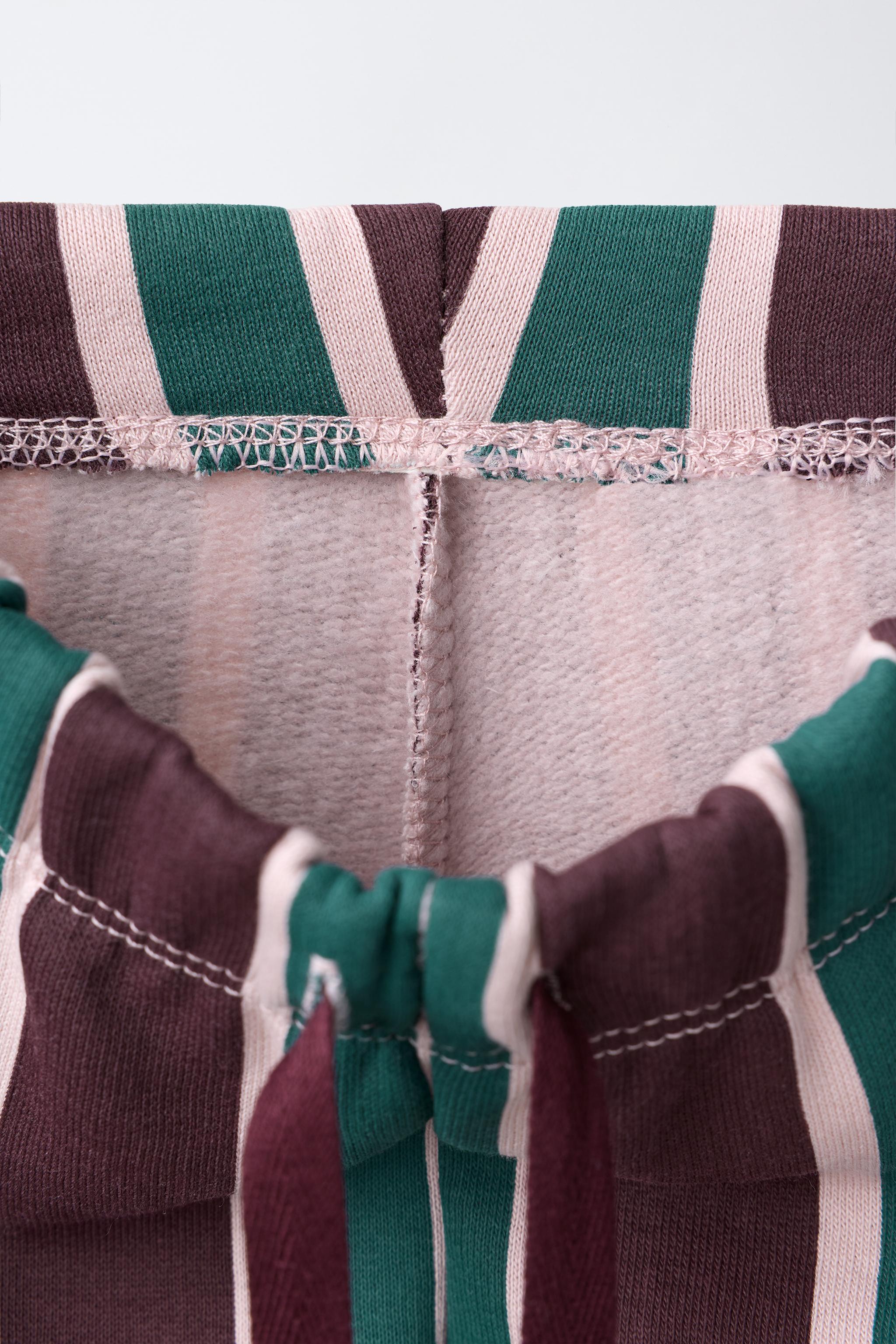 STRIPED WIDE LEG SWEATSHIRT AND PANTS JOGGING SET
