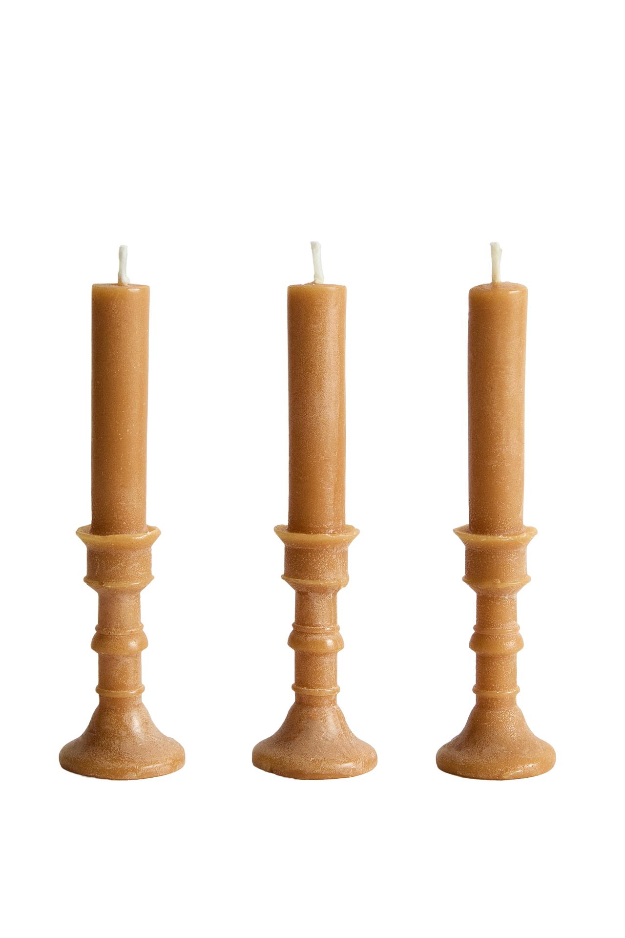 WHITE LOTUS DECORATIVE CANDLESTICK PACK (PACK OF 3)