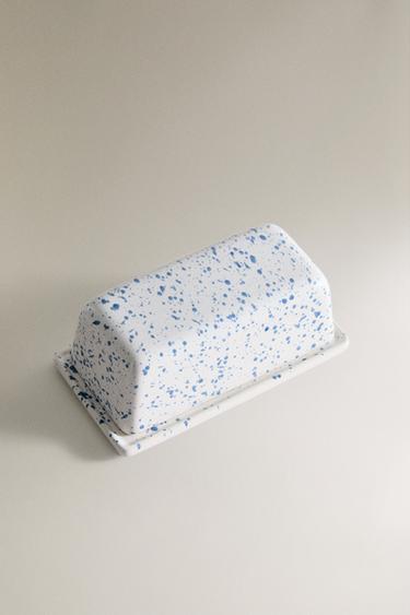 BEURRIER EN GRÈS TACHETÉ - Bleu de Zara - Image 1