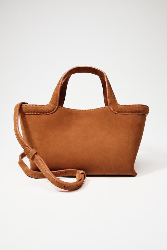 Zara Mango Bolsos De Piel Bolsos De Zara Piel Bandolera Serraje