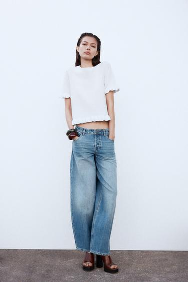 RUFFLED KNIT TOP - White by Zara - Image 0