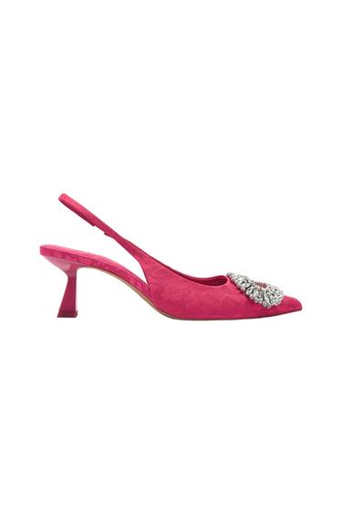 EMBELLISHED HEELED SLINGBACKS
