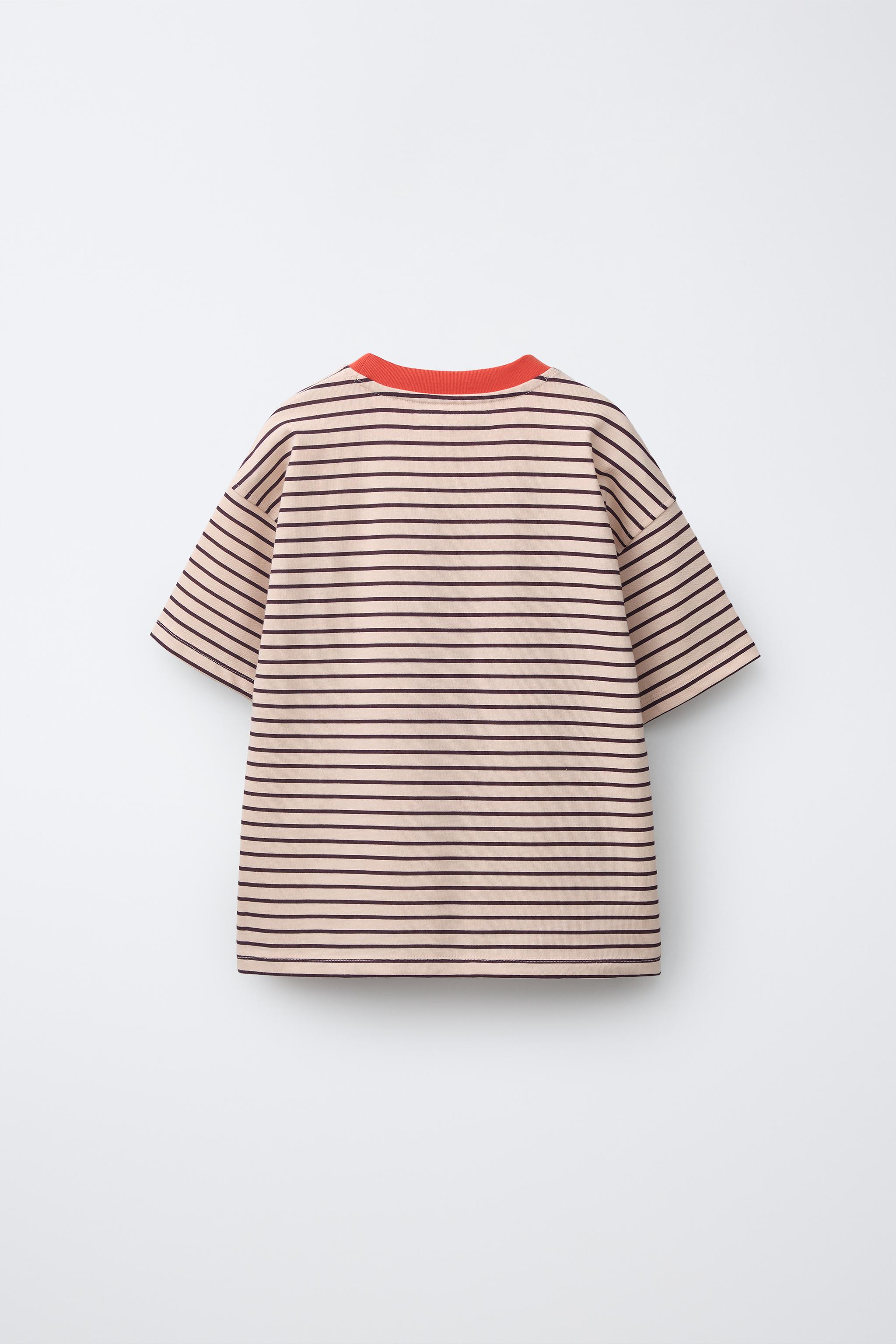 CONTRAST STRIPE T-SHIRT