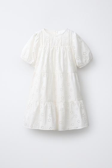 EMBROIDERED DRESS - Ecru by Zara - Image 0